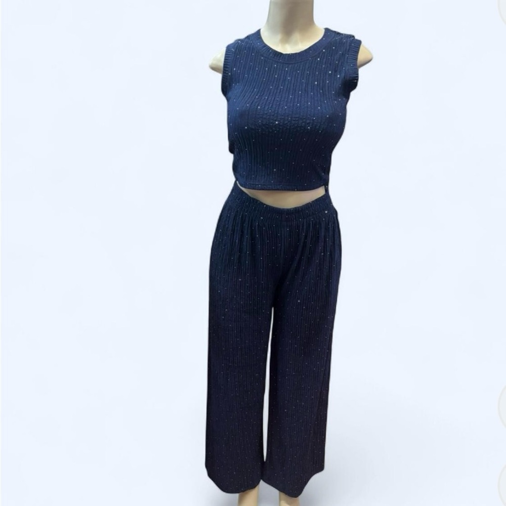 Elegant Navy Blue Women's Jumpsuit